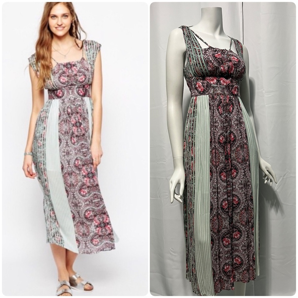 Free People Mayan Temple Lightweight Midi Dress 0